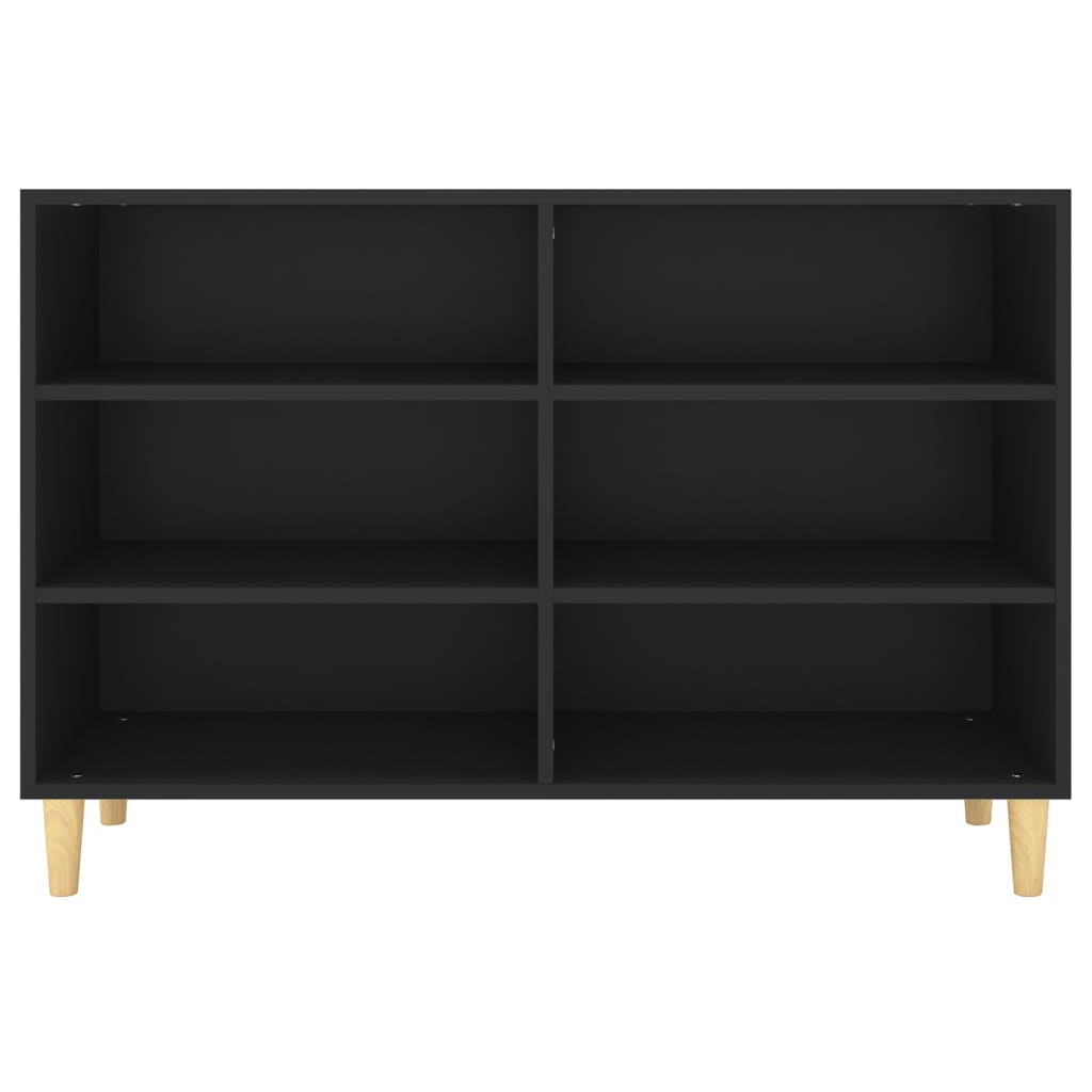 vidaXL Buffet noir 103,5x35x70 cm bois d'ingénierie