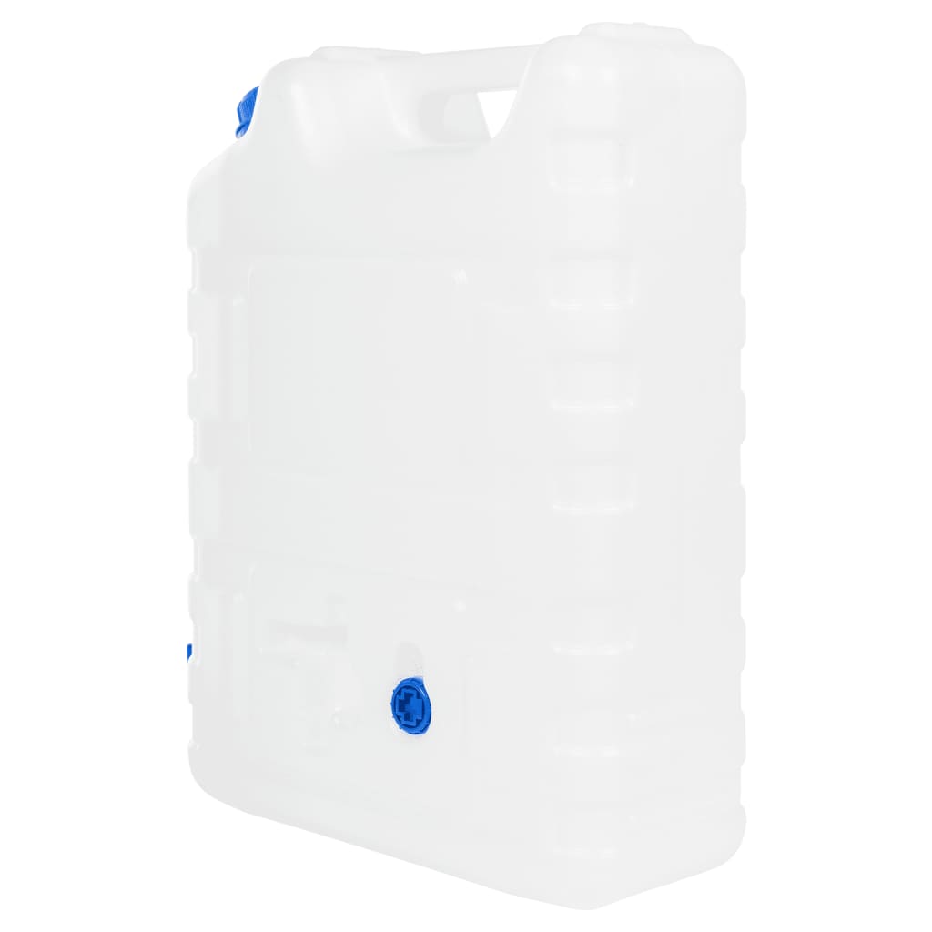 vidaXL Réservoir d'eau avec robinet transparent 20 L plastique