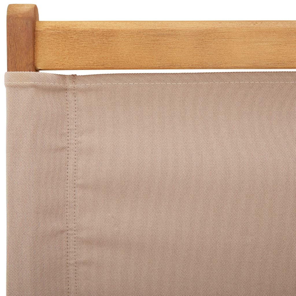 vidaXL Chaises de jardin lot de 2 taupe bois d'acacia massif et tissu