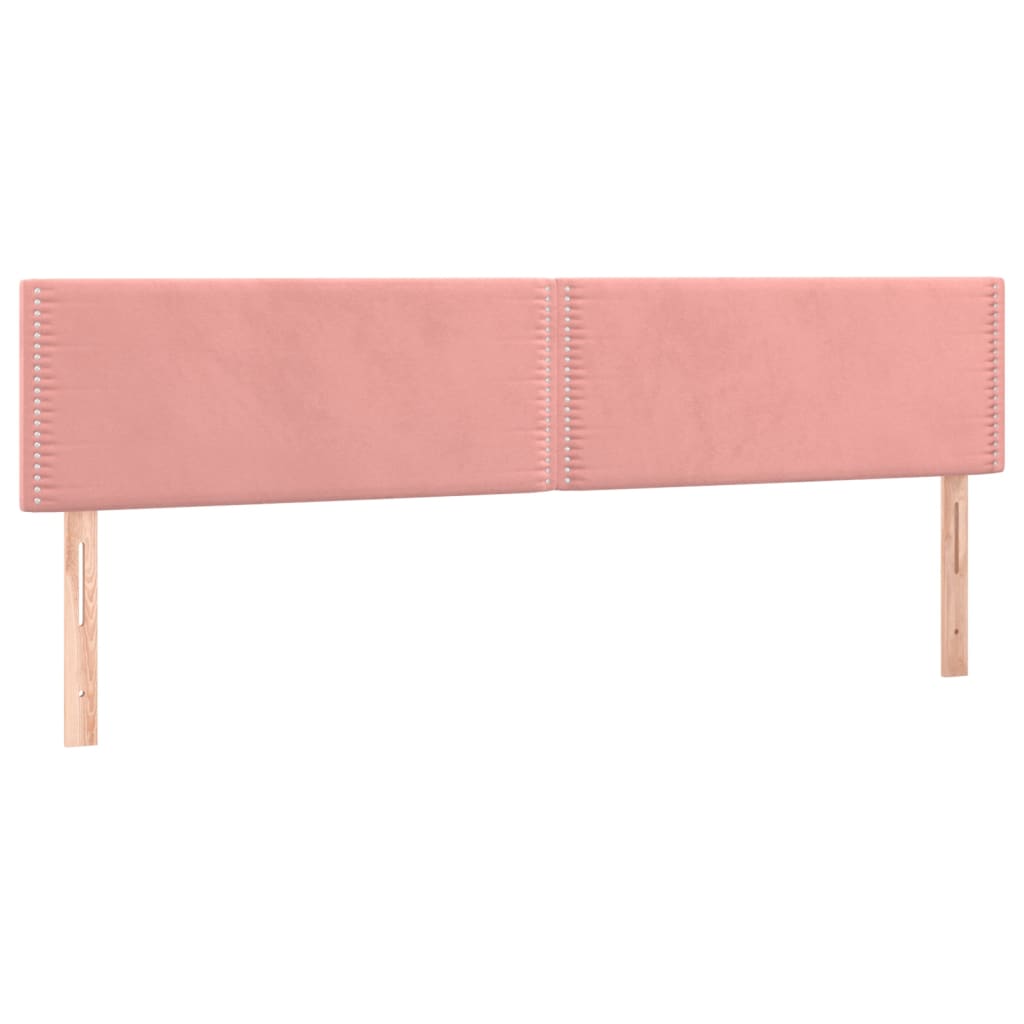 vidaXL Sommier à lattes de lit avec matelas Rose 160x200 cm Velours