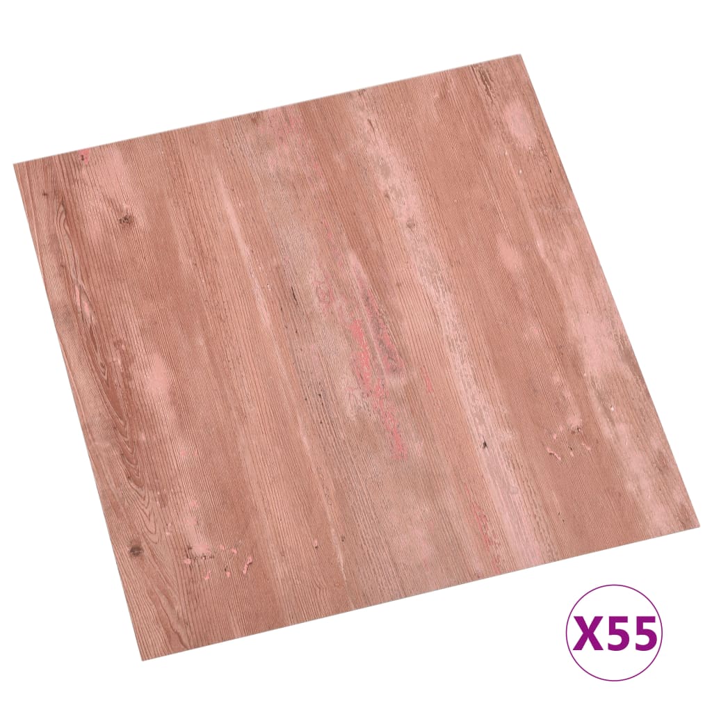 vidaXL Dalles de plancher autoadhésives 55 pcs PVC 5,11 m² rouge