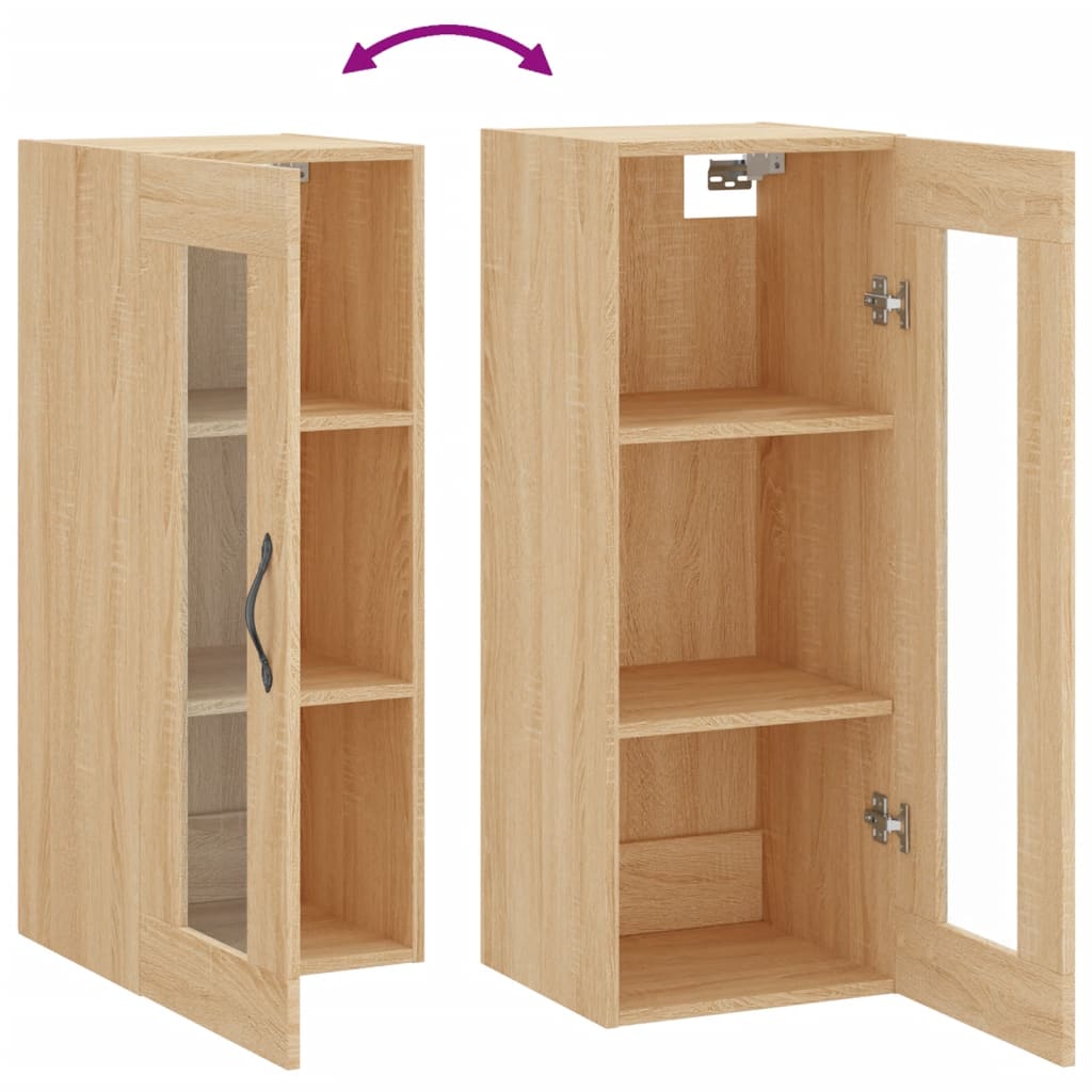 vidaXL Armoire murale chêne sonoma 34,5x34x90 cm