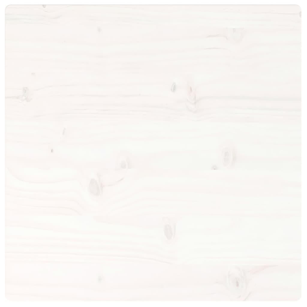 vidaXL Dessus de table blanc 60x60x2,5 cm bois de pin massif