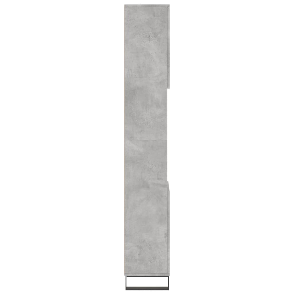 vidaXL Armoire de salle de bain gris béton 30x30x190 cm