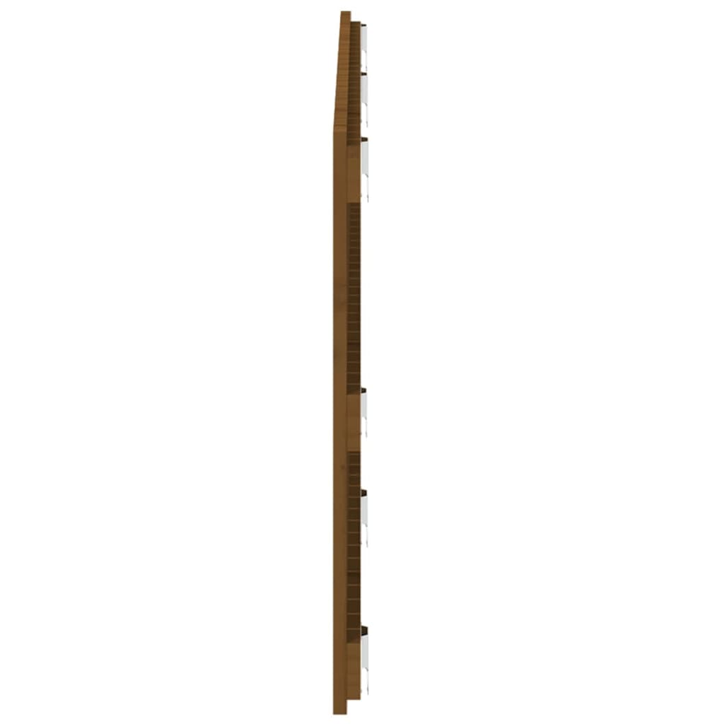 vidaXL Tête de lit murale Marron miel 147x3x60 cm Bois massif de pin