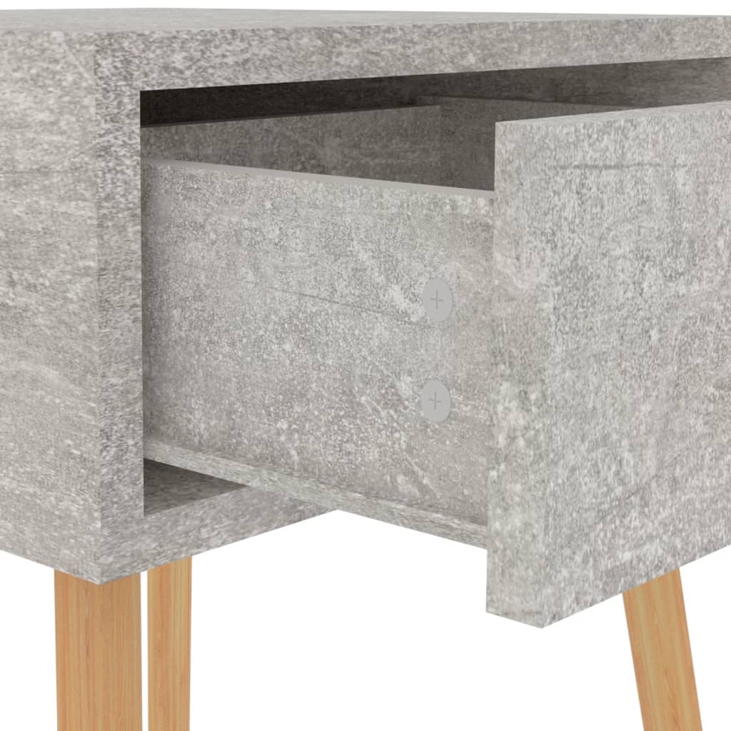 vidaXL Table de chevet Gris béton 40x40x56 cm Bois d'ingénierie