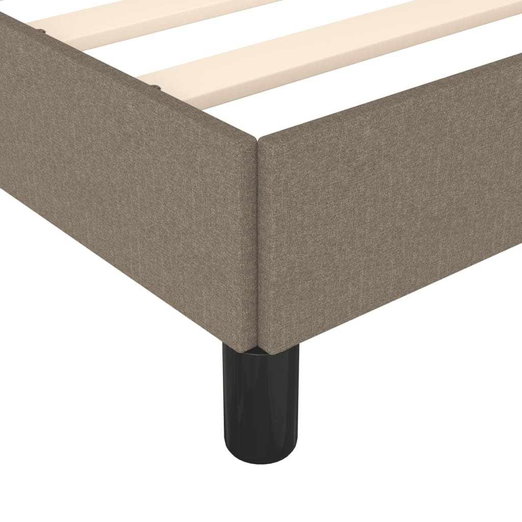 vidaXL Cadre de lit sans matelas taupe 90x200 cm tissu