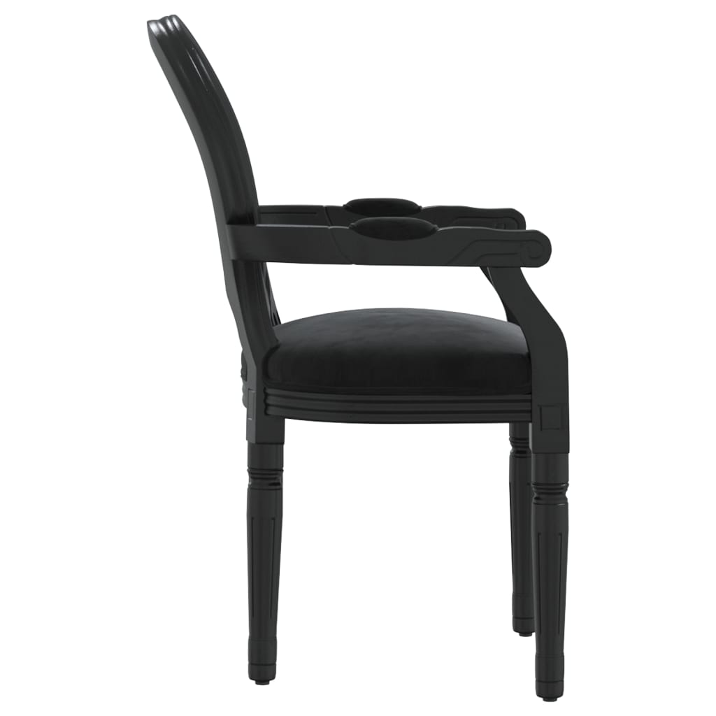 vidaXL Chaise à manger noir 54x56x96,5 cm velours