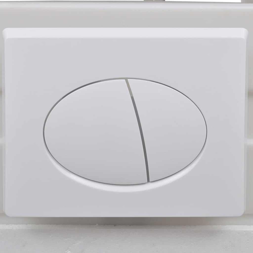 vidaXL Toilette murale sans rebord et réservoir caché Céramique Blanc