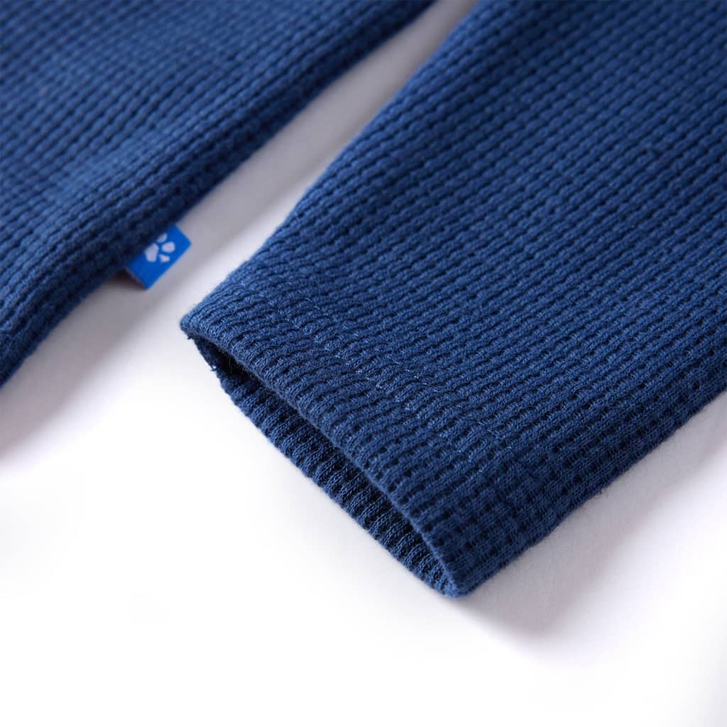 Sweatshirt gaufré pour enfants bleu marine 92
