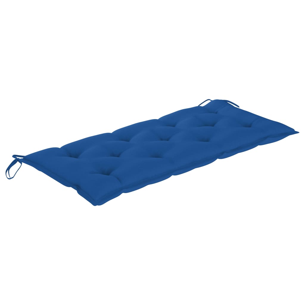 vidaXL Balancelle avec coussin bleu 170 cm Bois de teck solide