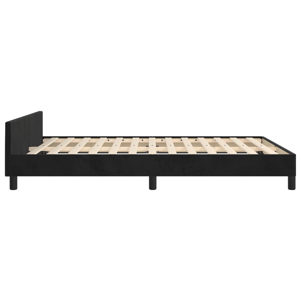 vidaXL Cadre de lit sans matelas noir 140x190 cm velours