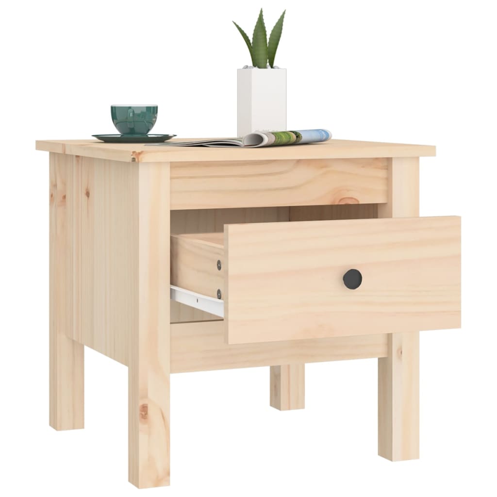 vidaXL Table d'appoint 40x40x39 cm Bois massif de pin