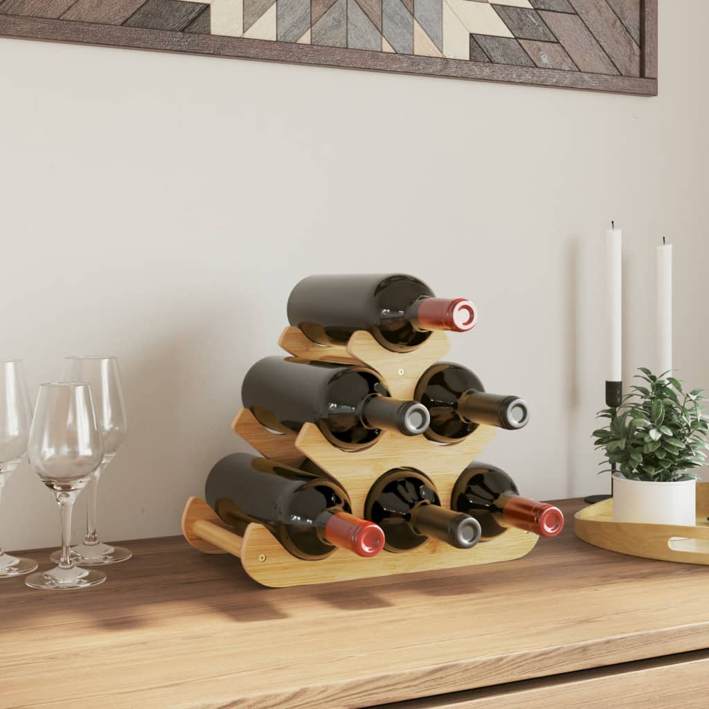 vidaXL Casier à vin pour 6 bouteilles 35x18x25,5 cm bambou