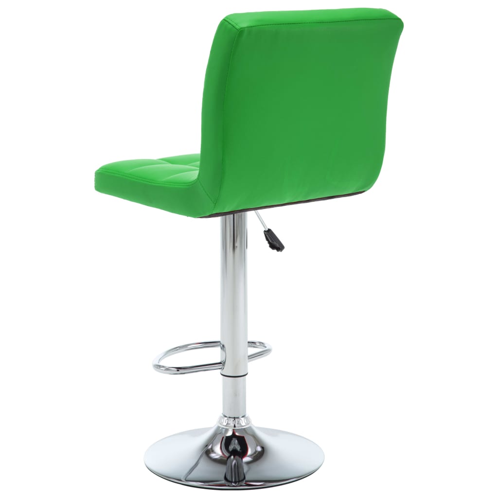 vidaXL Tabourets de bar lot de 2 vert similicuir