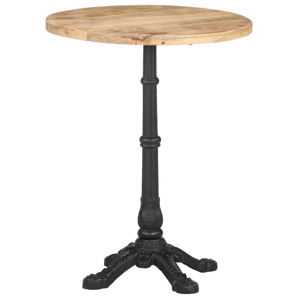 vidaXL Table de bistro Ø60x76 cm Bois de manguier brut