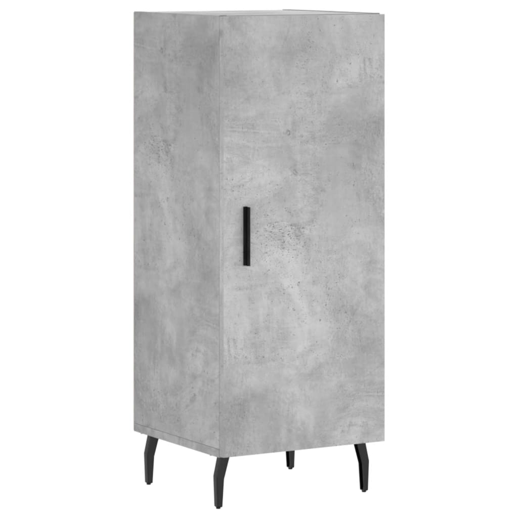 vidaXL Buffet haut Gris béton 34,5x34x180 cm Bois d'ingénierie