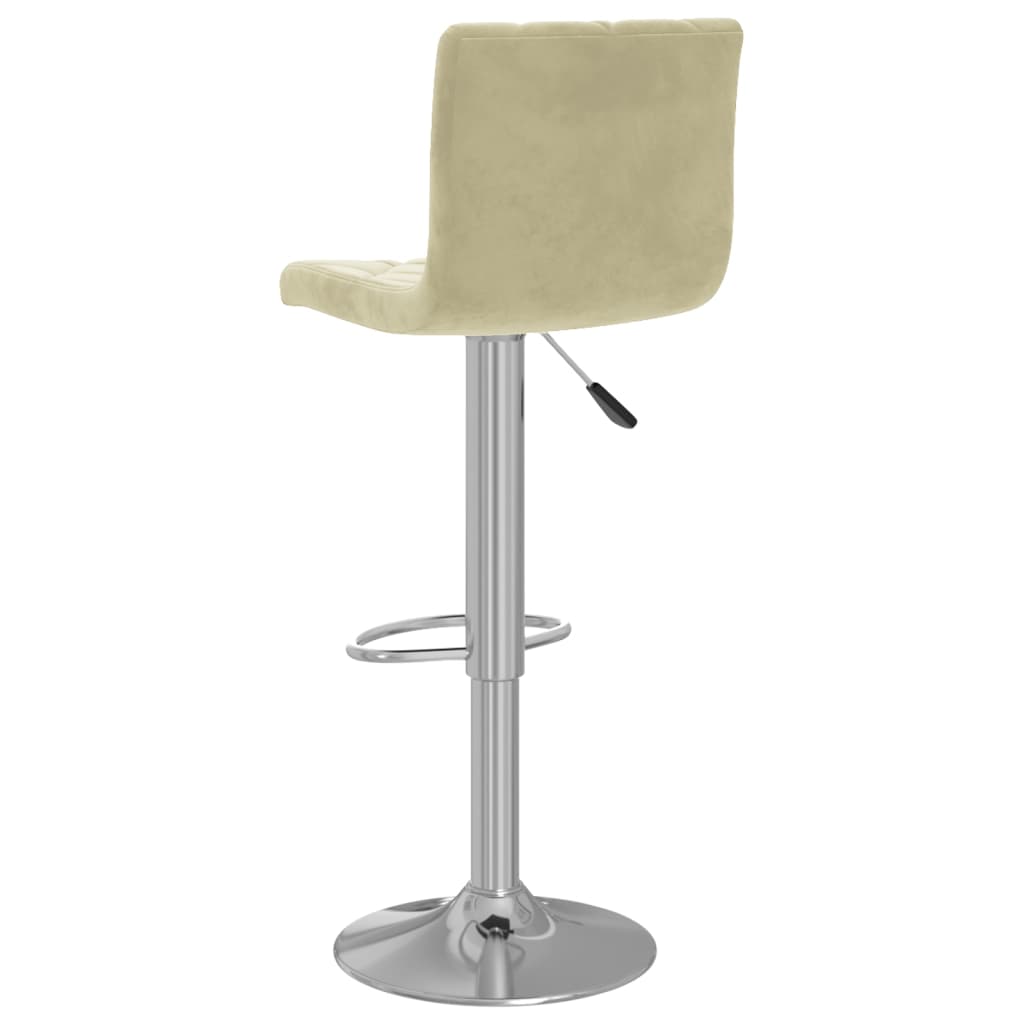 vidaXL Tabourets de bar lot de 2 crème velours