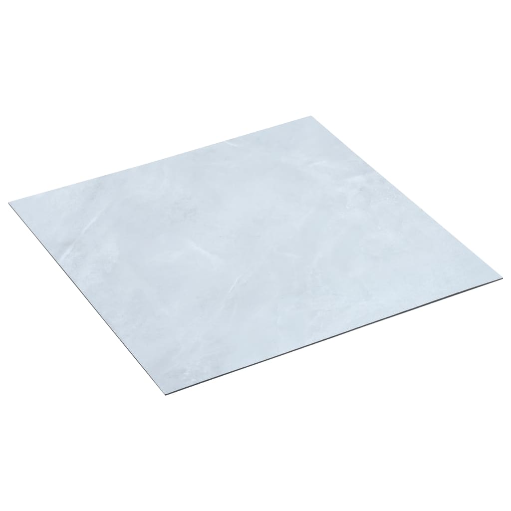 vidaXL Planches de plancher autoadhésives 5,11 m² PVC Blanc Marbre