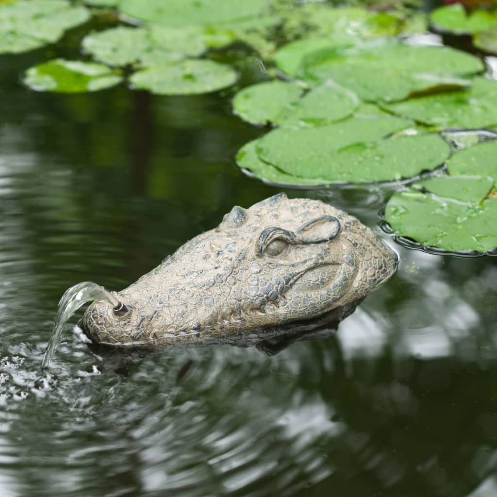 Ubbink Fontaine de jardin à cracheur flottante Crocodile