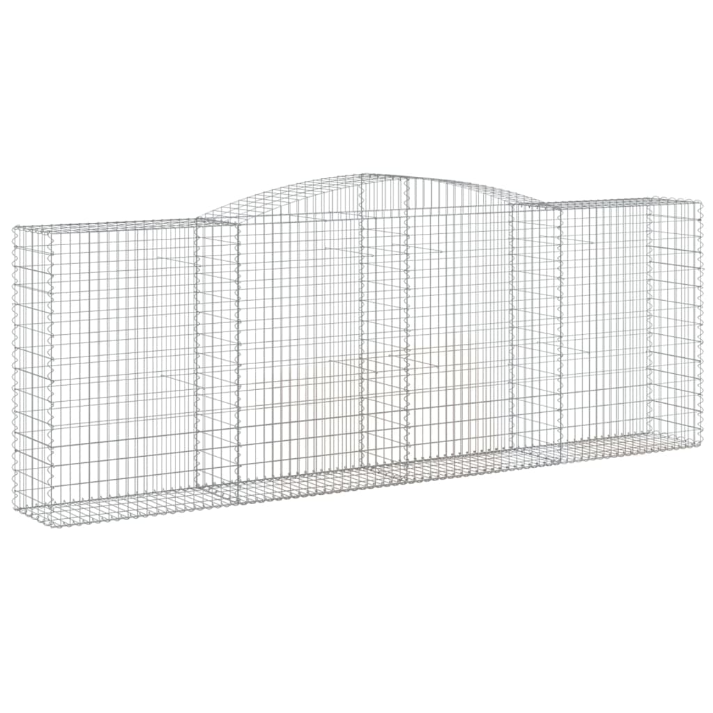 vidaXL Paniers à gabions arqués 15 pcs 400x50x140/160 cm Fer galvanisé