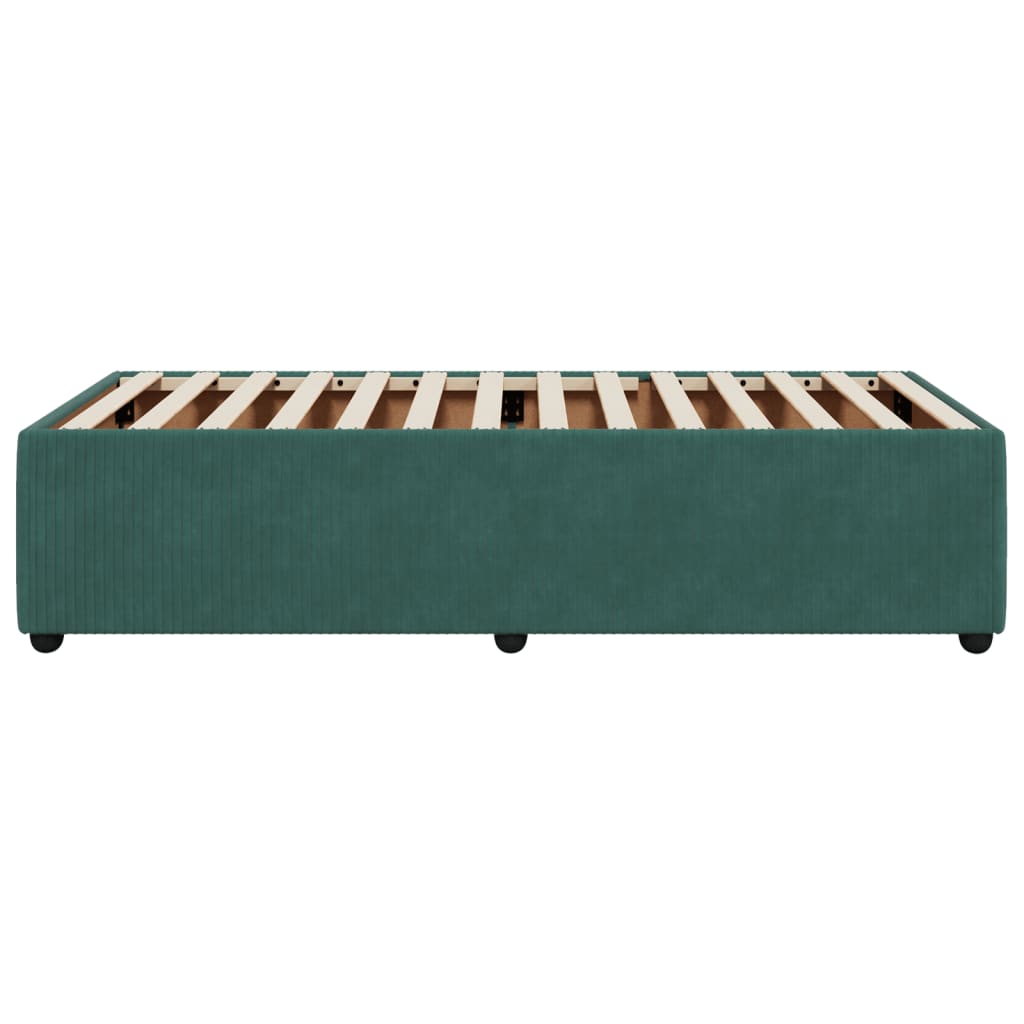 vidaXL Cadre de lit sans matelas vert foncé 80x200 cm velours