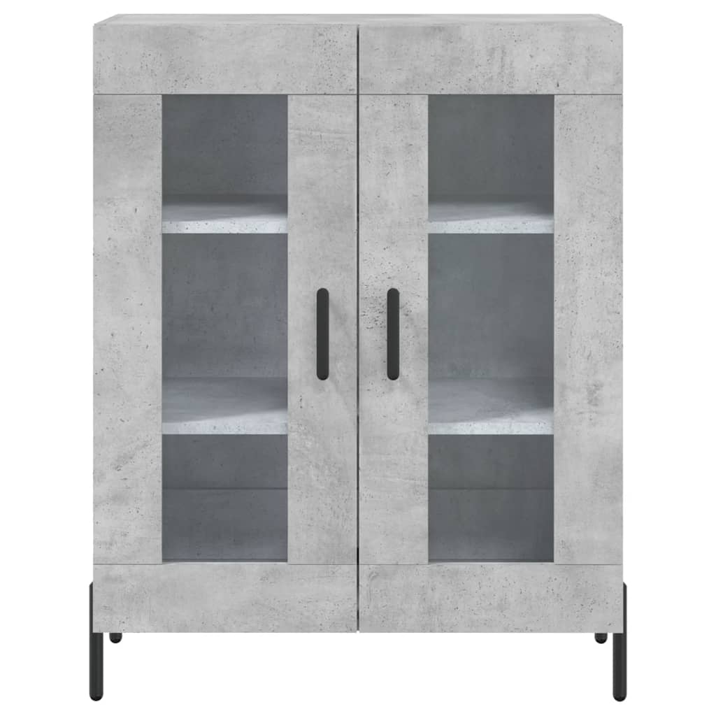 vidaXL Buffet haut Gris béton 69,5x34x180 cm Bois d'ingénierie