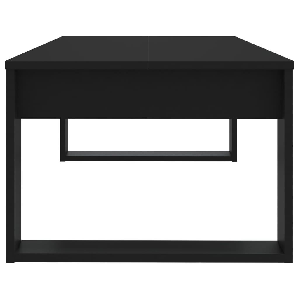 vidaXL Table basse Noir 110x50x35 cm Bois d'ingénierie