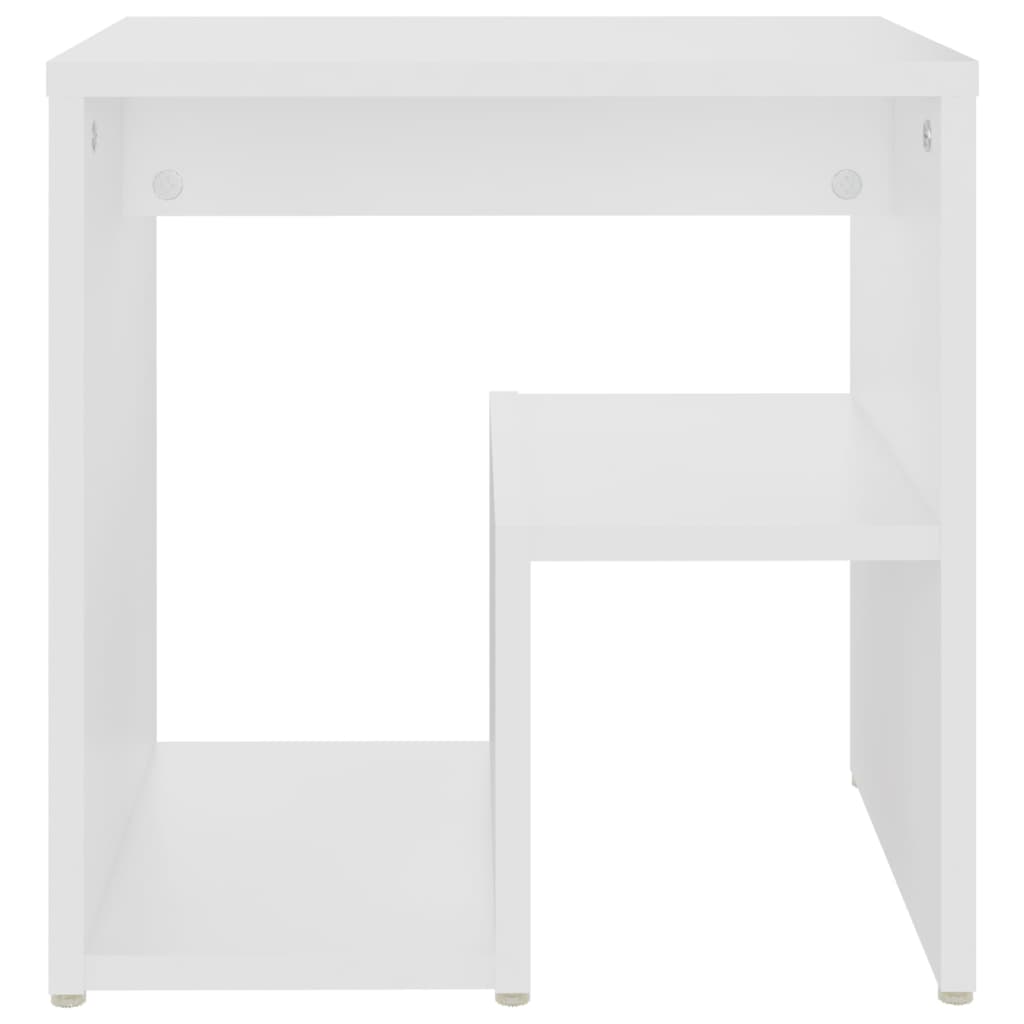 vidaXL Tables de chevet 2 pcs Blanc 40x30x40 cm Aggloméré