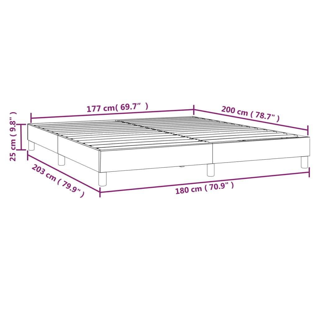 vidaXL Cadre de lit sans matelas marron 180x200 cm similicuir