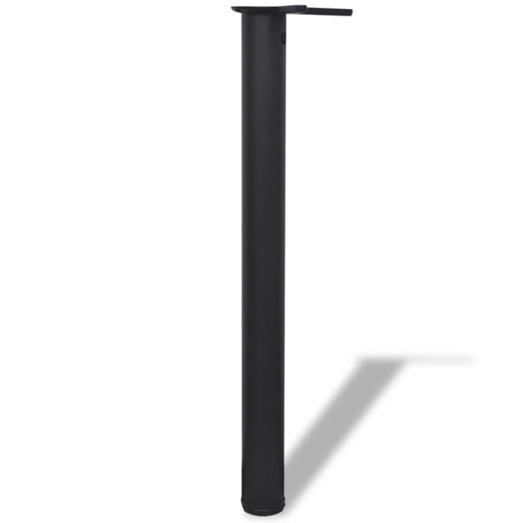 vidaXL 4 pieds de table réglables en hauteur 710 mm Noir