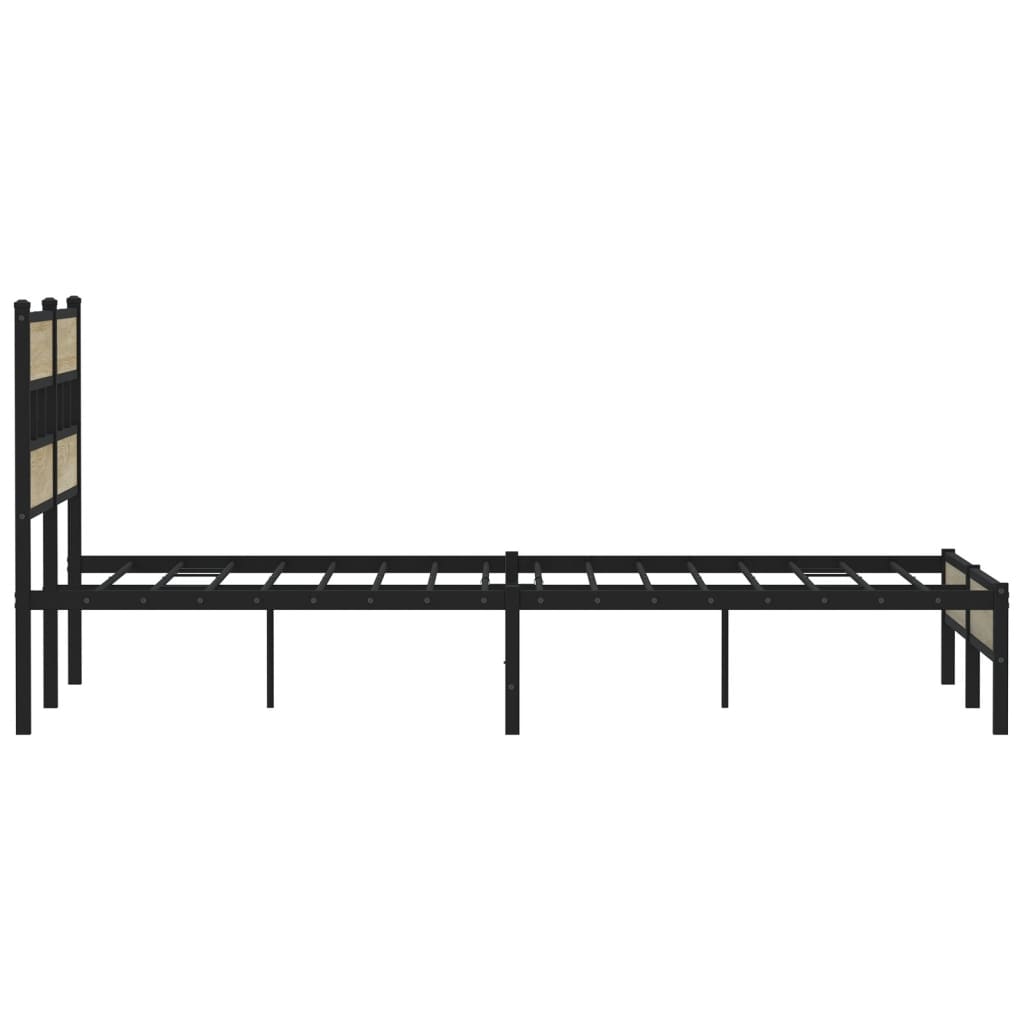 vidaXL Cadre de lit sans matelas chêne sonoma 137x190 cm