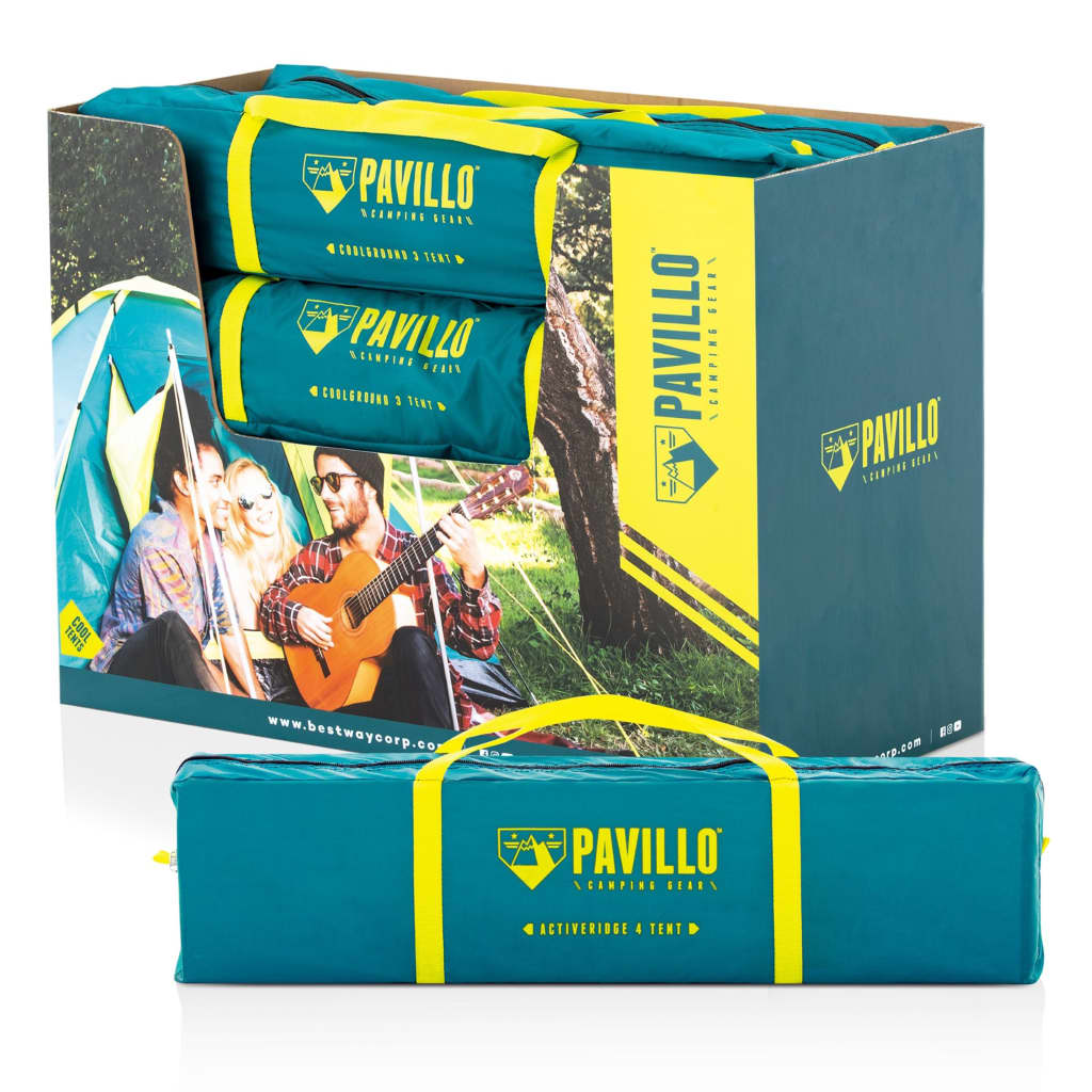Pavillo Tente Cool Ground 3 Bleu et jaune