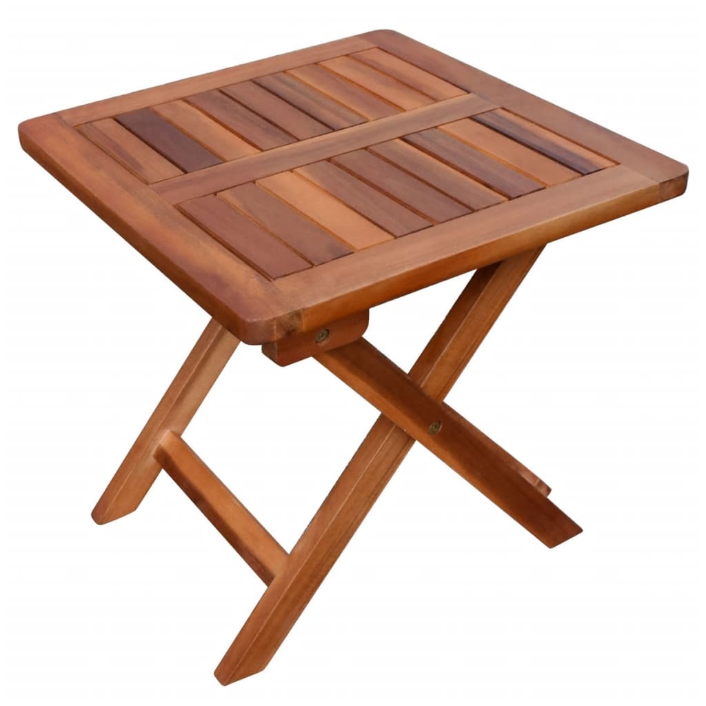 vidaXL Chaise longue avec table d'appoint Bois d'acacia solide