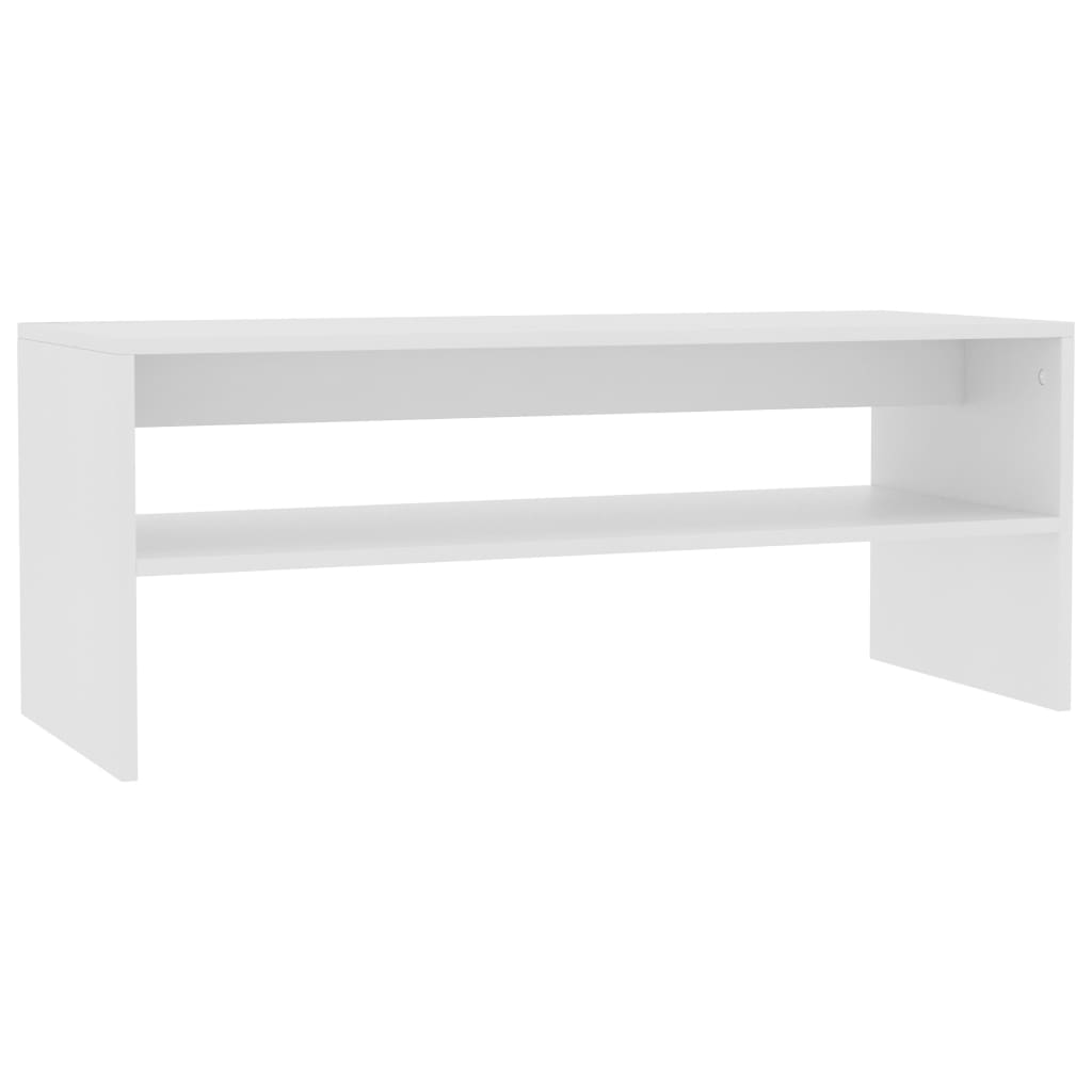 vidaXL Table basse Blanc 100x40x40 cm Bois d'ingénierie