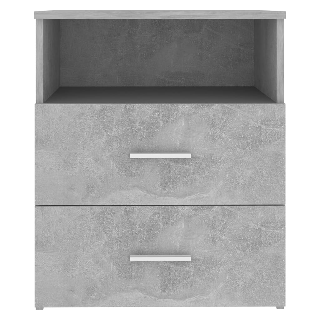 vidaXL Tables de chevet 2 pcs Gris béton 50x32x60 cm