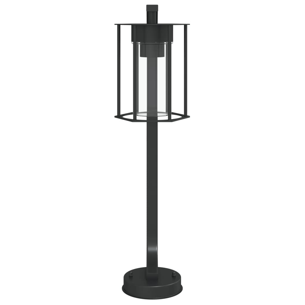 vidaXL Lampadaire d'extérieur noir 60 cm acier inoxydable