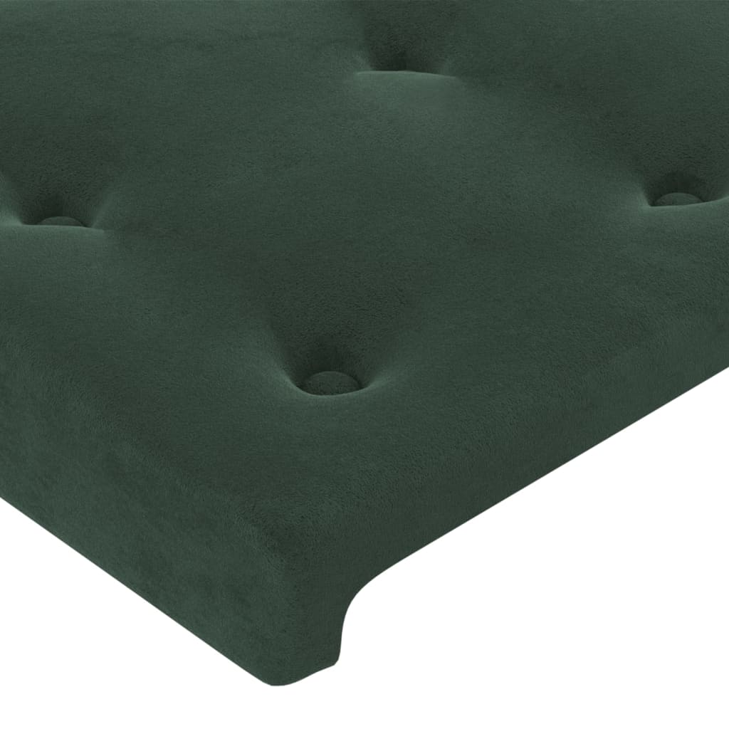 vidaXL Tête de lit Vert foncé 100x5x78/88 cm Velours