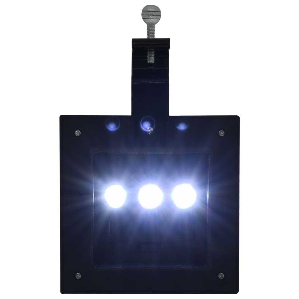 vidaXL Lampe solaire à LED carrée d'extérieur 6 pcs 12 cm Noir