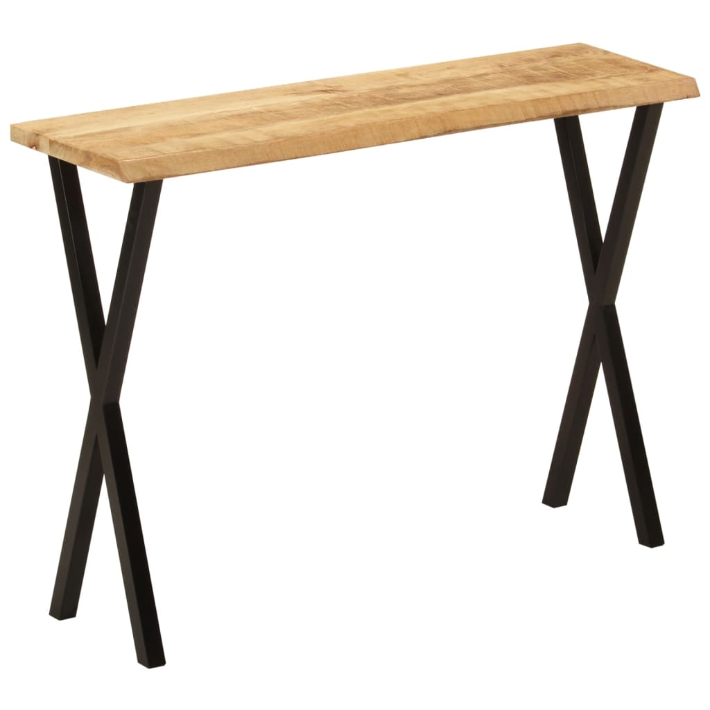 vidaXL Table console à live edge 105x33x76 cm bois de manguier massif