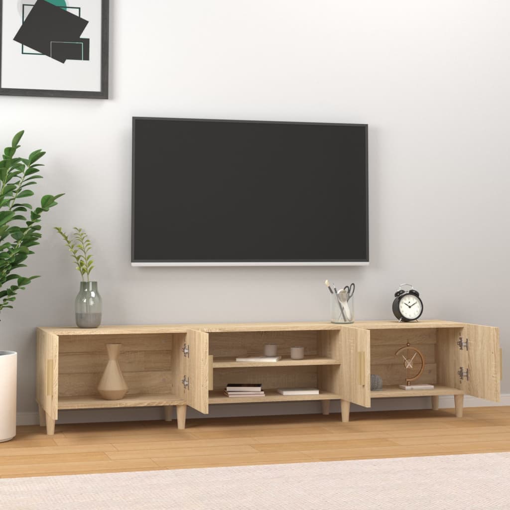 vidaXL Meubles TV chêne sonoma 180x31,5x40 cm bois d'ingénierie