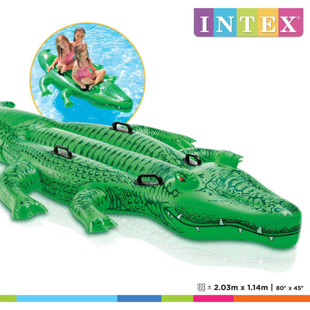 Intex Alligator géant à chevaucher 203x114 cm