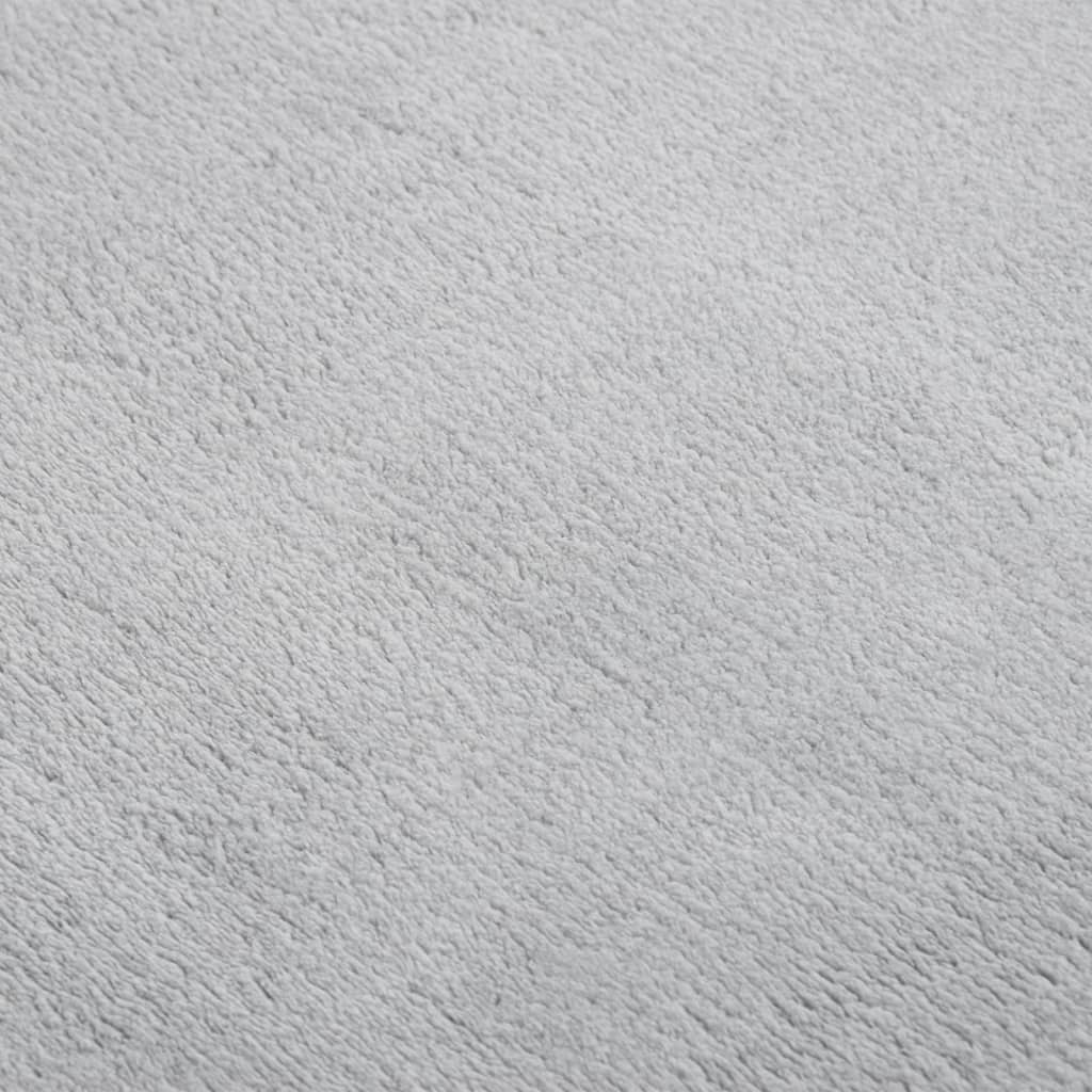 vidaXL Tapis shaggy doux lavable 160x230 cm Antidérapant Gris