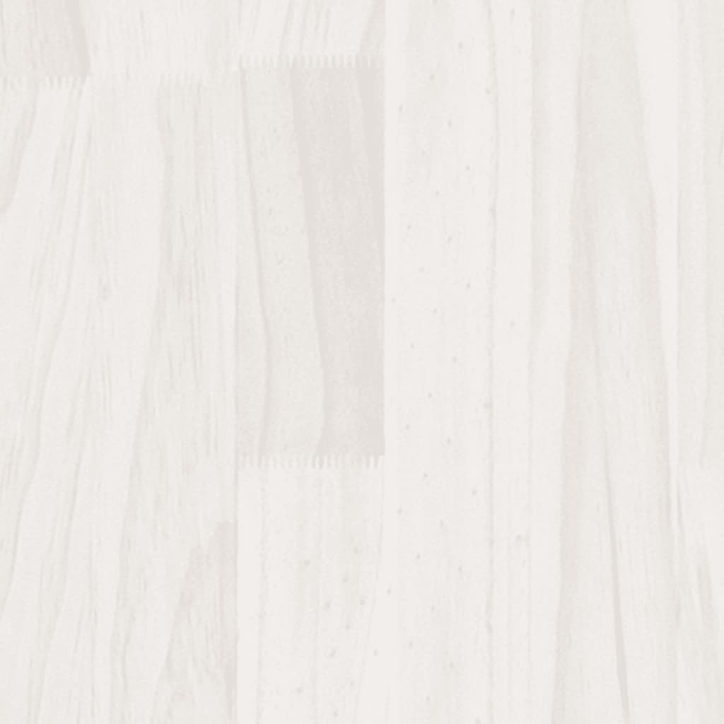 vidaXL Cadre de lit Blanc Bois massif 90x190 cm Simple