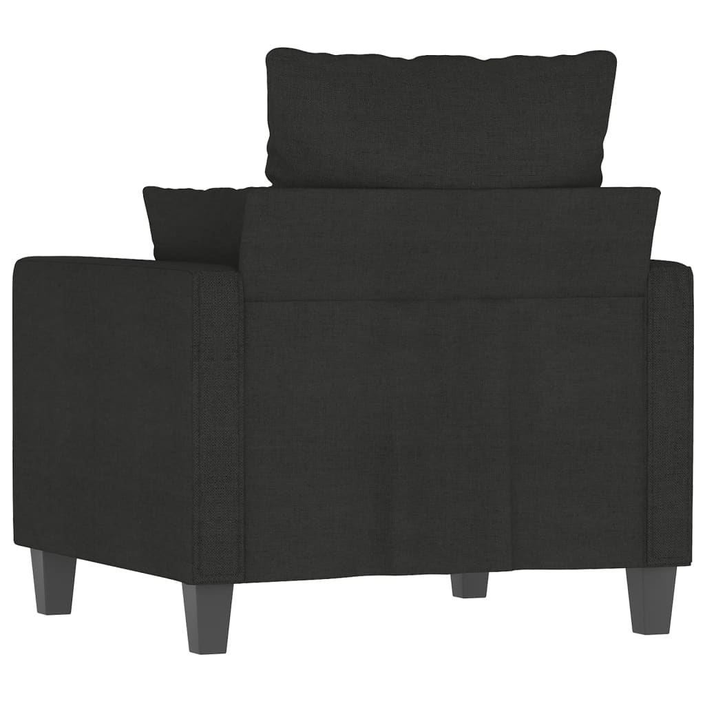 vidaXL Fauteuil Noir 60 cm Tissu