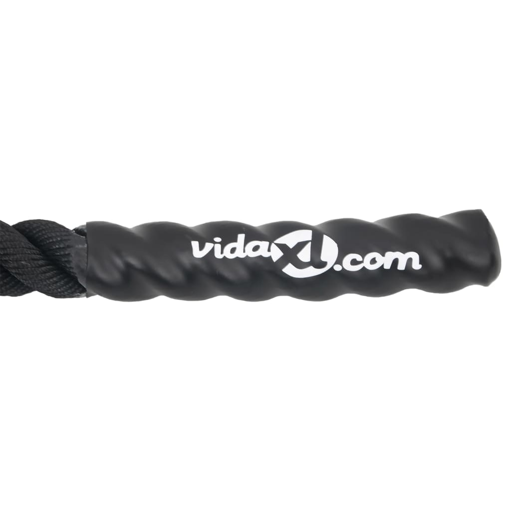 vidaXL Corde de combat noir 6 m 4,5 kg polyester
