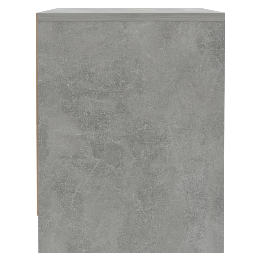 vidaXL Table de chevet gris béton 45x34x44,5 cm bois d'ingénierie