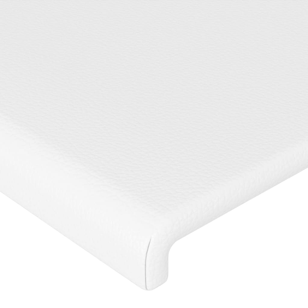 vidaXL Tête de lit à LED Blanc 100x5x118/128 cm Similicuir