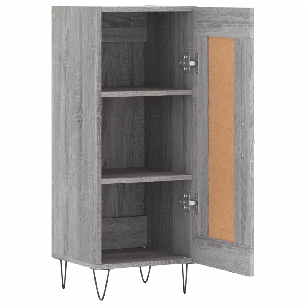 vidaXL Buffet Sonoma gris 34,5x34x90 cm Bois d'ingénierie