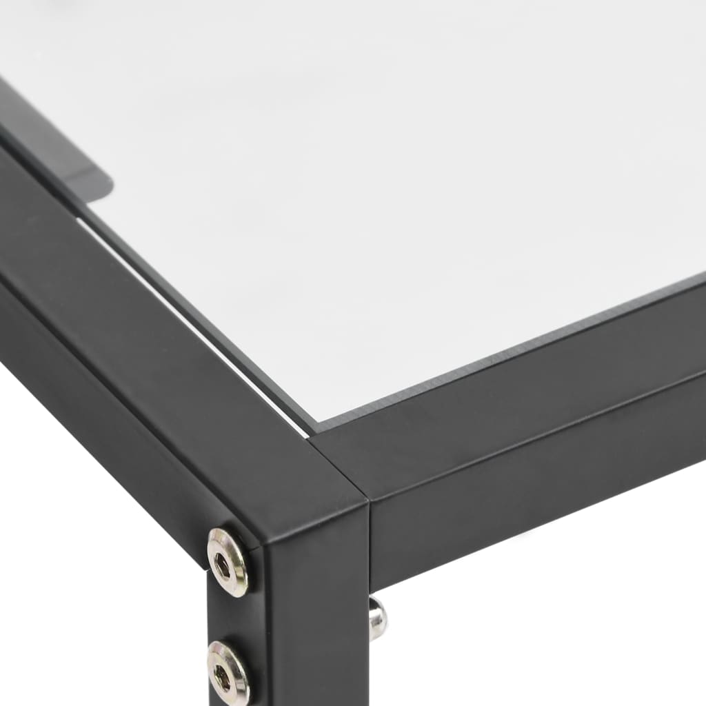 vidaXL Table console Transparent 180x35x75,5 cm Verre trempé